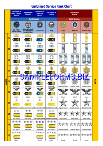 Printable Us Army Rank Chart